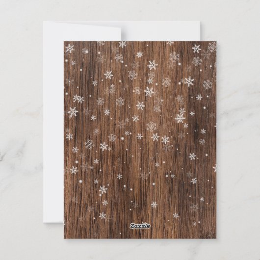 Kerstbladeren & String Lights Holiday Foto Feestdagenkaart (Achterkant)