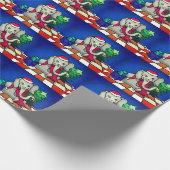 Kerstbladerend Baby met Pet, karf en gal Cadeaupapier (Hoek)