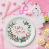 Kerstbladerij, heilig, kardinaal vogel papieren bordje (Feest)