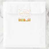 Kerstbladerwinter Baby shower Vierkante Sticker (Tas)