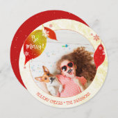 Kerstbladfoto Feestdagenkaart (Voorkant / Achterkant)