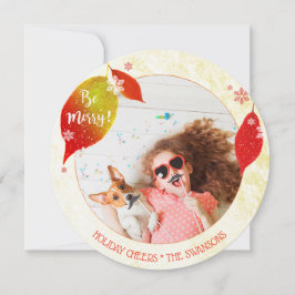 Kerstbladfoto Feestdagenkaart