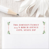 KerstBladgroen en rood Etiket (Insitu)