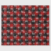 kerstbladtekst in snowflakes, verpakkingspapier cadeaupapier (Vlak)