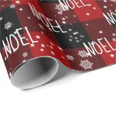 kerstbladtekst in snowflakes, verpakkingspapier cadeaupapier (Rol Hoek)