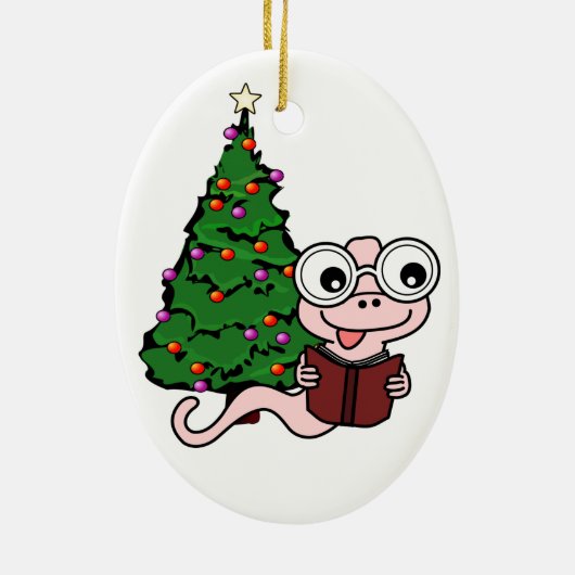 Kerstbladwijzer Keramisch Ornament (Achterkant)