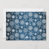 Kerstblauw blauw hout 3 FHOTO Greeting Holida Feestdagenkaart (Achterkant)