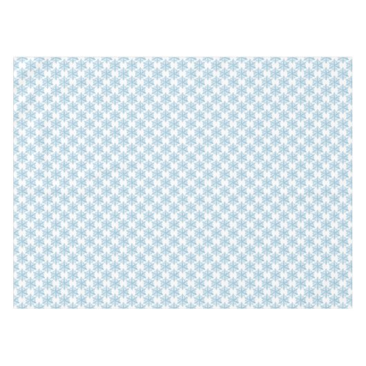Kerstblauw blauw Waterverf Snowflakes Patroon Tafelkleed (Voorkant (Horizontaal))