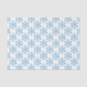 Kerstblauw blauw Waterverf Snowflakes Patroon Tissuepapier (Voorkant)