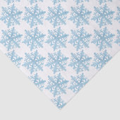 Kerstblauw blauw Waterverf Snowflakes Patroon Tissuepapier (Detail)