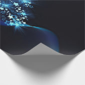 Kerstblauw Cadeaupapier (Hoek)