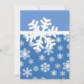 Kerstblauw en witte sneeuwvlok kaart (Voorkant)