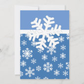 Kerstblauw en witte sneeuwvlok kaart (Achterkant)