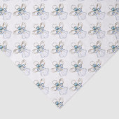 Kerstblauw Filigree Angel van Faith Tissuepapier (Detail)