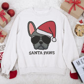 Kerstblauw Frans Bulldog Sweatshirt