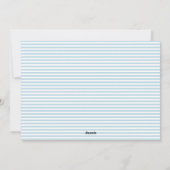 Kerstblauw Gingham Garland  horizontaal Feestdagenkaart (Achterkant)