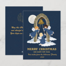 kerstblauw goud schattige kinder angel
