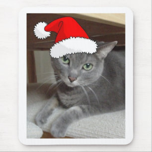Kerstblauw, grijs muismat