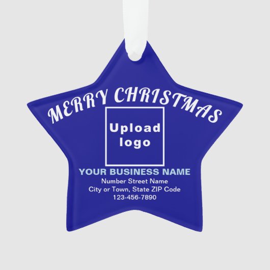 Kerstblauw-kerstblauw-acrylversiering Ornament (voorkant)