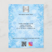 Kerstblauw logo qr code instagram flyer (Voorkant)