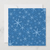 Kerstblauw met glitter border nodig kaart (Achterkant)