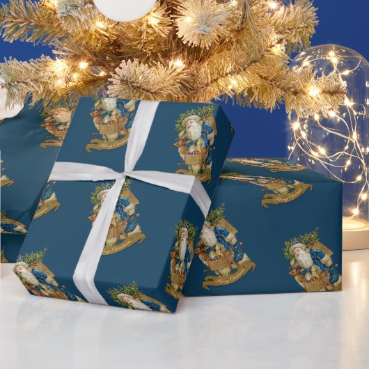 kerstblauw met kerstblauw cadeaupapier (Feestdagen)