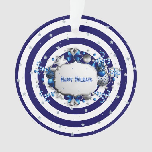 kerstblauw Ornament (voorkant)