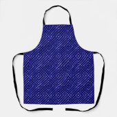 Kerstblauw patroon Metaalachtig Schort (Voorkant)
