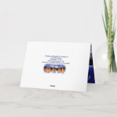 Kerstblauw rabbijn winterseizoen feestdagen kaart (Achterkant)