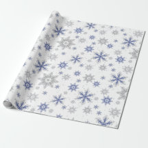 Kerstblauw Silver Snowflakes Glitter