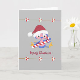 Kerstblauw Snoep Mint Blank in feestdag Kaart