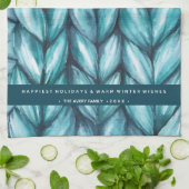 Kerstblauw Theedoek (Gevouwen)