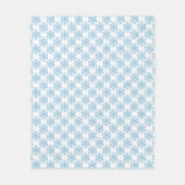 Kerstblauw Waterverf Snowflakes Patroon Fleece Deken (Voorkant)