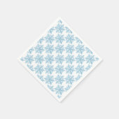 Kerstblauw Waterverf Snowflakes Patroon Servet (Hoek)