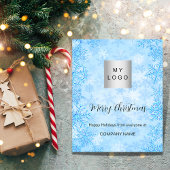 Kerstblauw wintersneeuwbedrijf QR Instagram Flyer