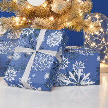 kerstblauw wit snowflap