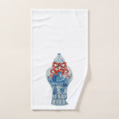 Kerstblauw witte gember handdoekje bad handdoek (Handdoek)