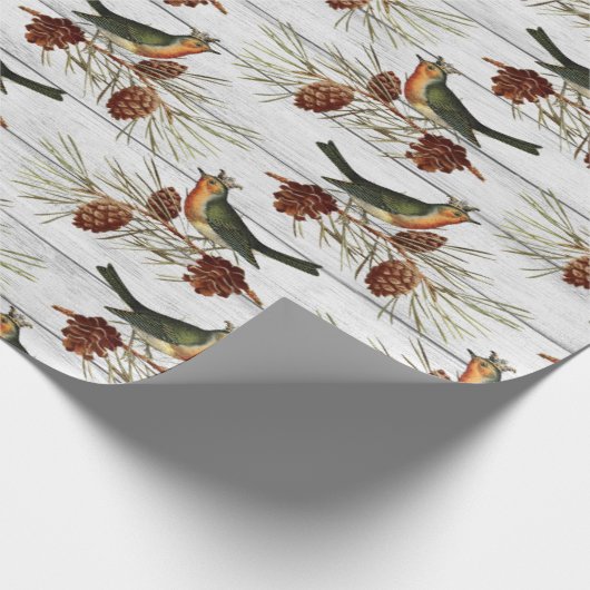 kerstblauwe beenmerg  met een kloonvertakking cadeaupapier (Hoek)