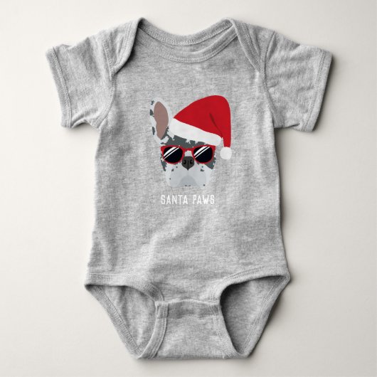 Kerstblauwe bolhond romper (Voorkant)