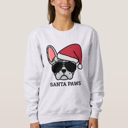 Kerstblauwe bolhond trui (Voorkant)