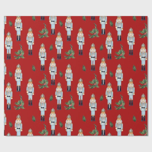 kerstblauwe bont op rood cadeaupapier (Vlak)