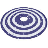 kerstblauwe boomrok fleece kerstboom rok (Gekanteld)