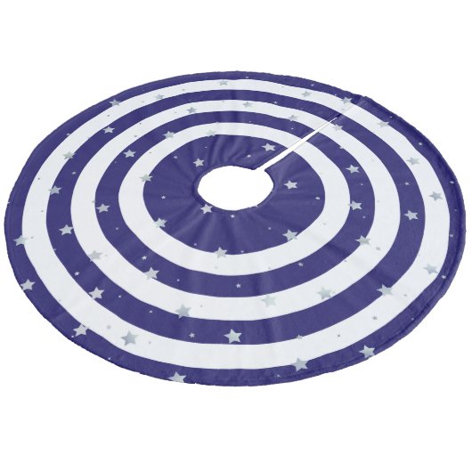 kerstblauwe boomrok fleece kerstboom rok (Gekanteld)