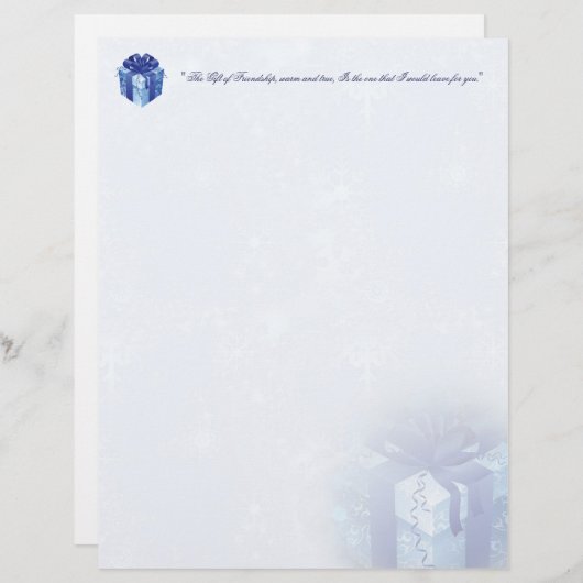 kerstblauwe doos (Voorkant / Achterkant)