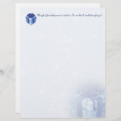 kerstblauwe doos (Voorkant / Achterkant)