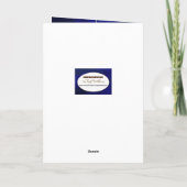 kerstblauwe elegantie groet - foto's invoegen feestdagen kaart (Achterkant)