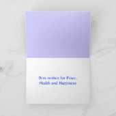 Kerstblauwe kaart (Binnen)