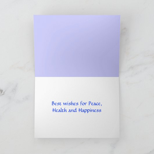 Kerstblauwe kaart (Binnen)