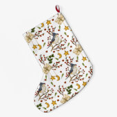 Kerstblauwe kerstkerststaart grote kerstsok (Achterkant (Hangend))