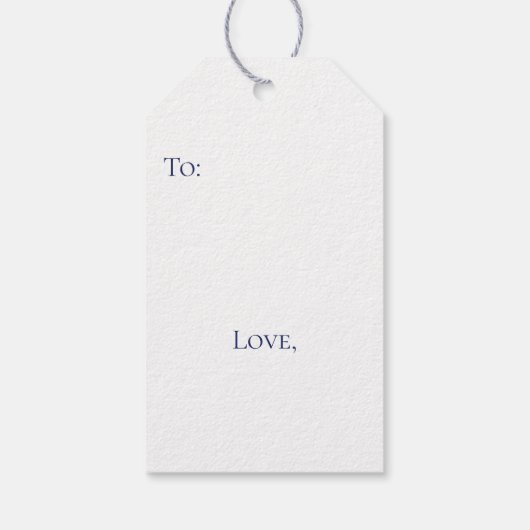 kerstblauwe Labels, Cadeaulabel (Achterkant)